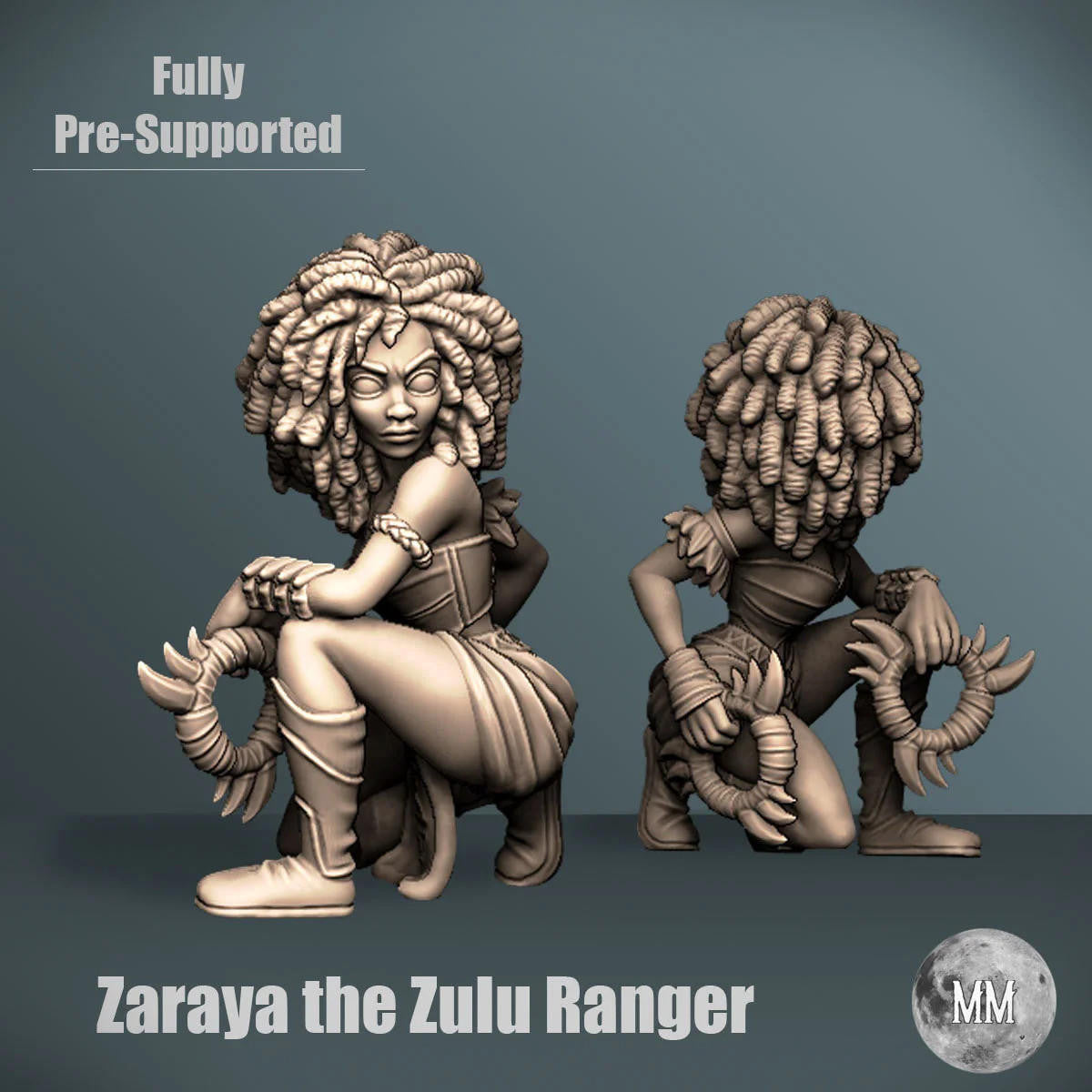 Moonlight Minis Zariah the Zulu Ranger (Based)
